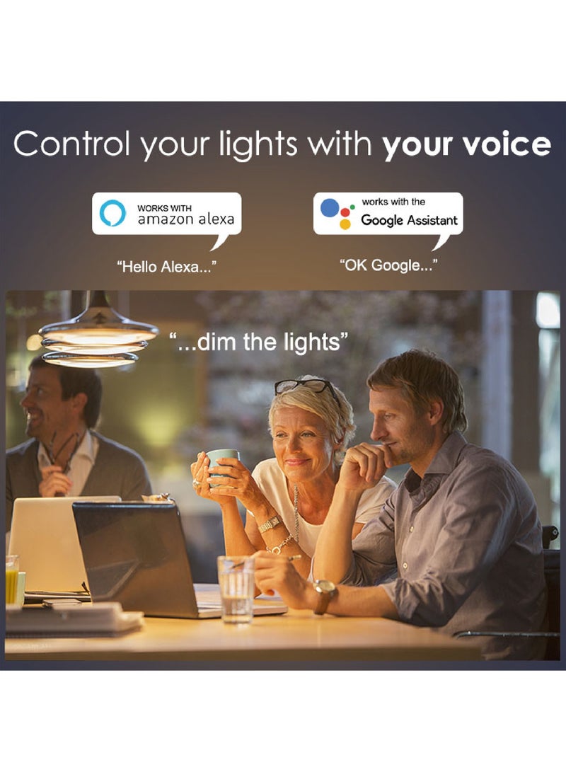 Saska Smart WiFi GU10 Spotlight IYA Dimmable Brightness Multi Color (Pack of 6)