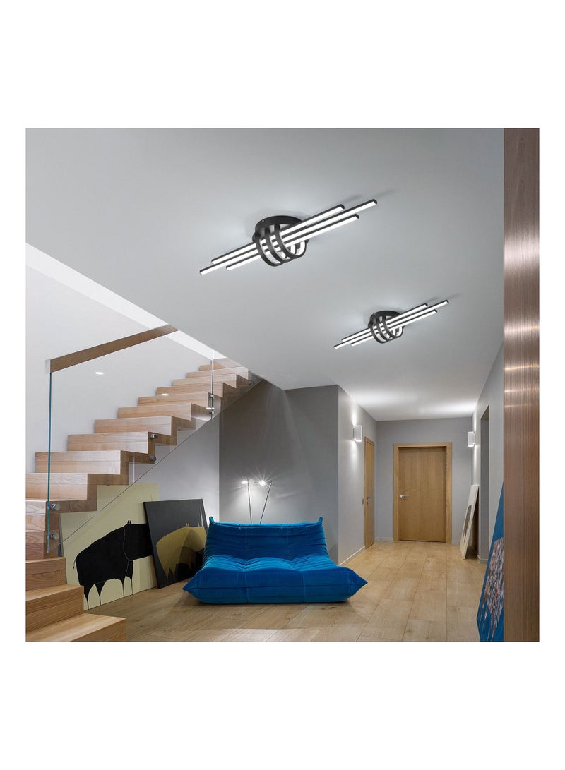 Modern creative LED Bedroom Living Room Dining Room ceiling light black