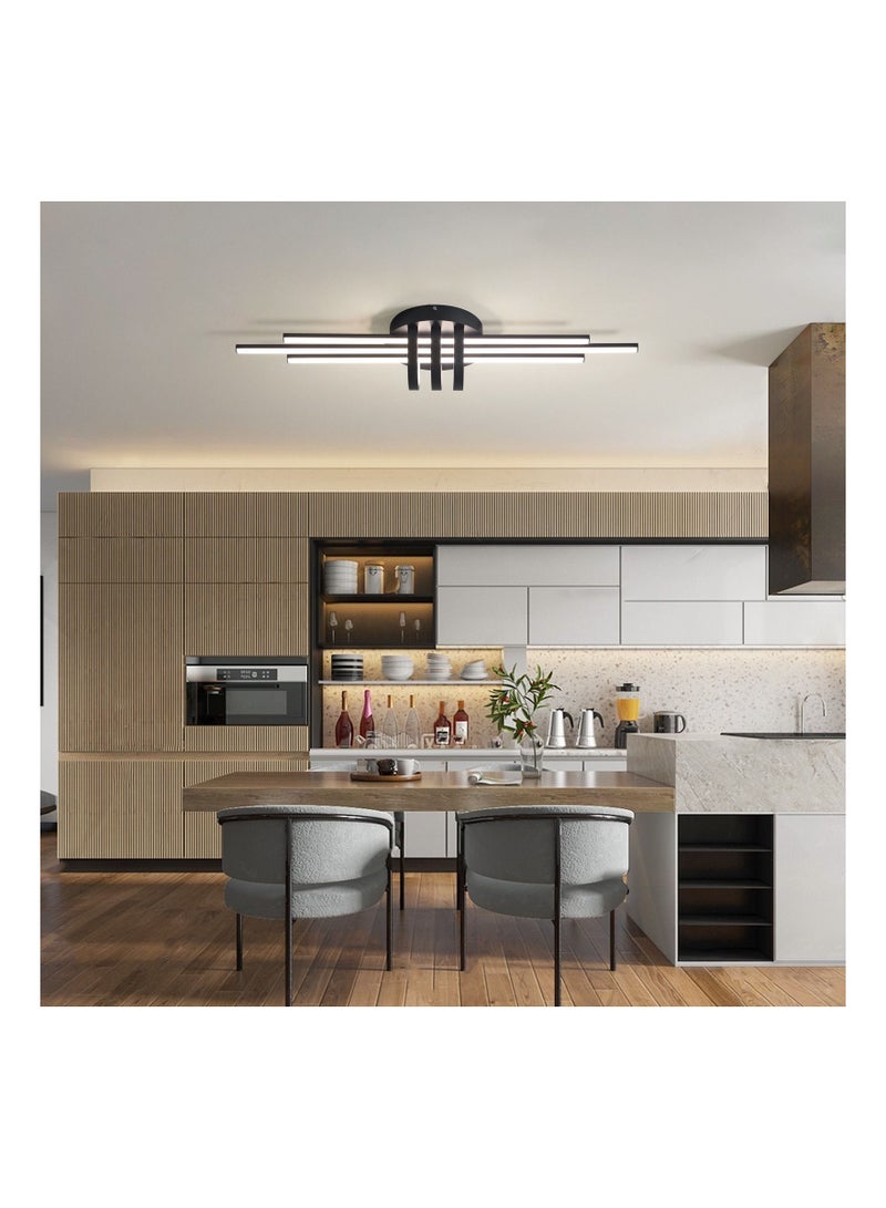 Modern creative LED Bedroom Living Room Dining Room ceiling light black