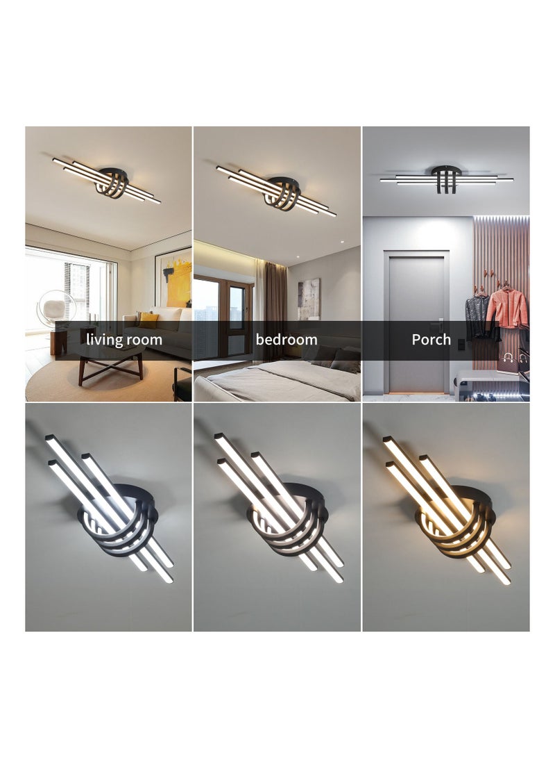 Modern creative LED Bedroom Living Room Dining Room ceiling light black