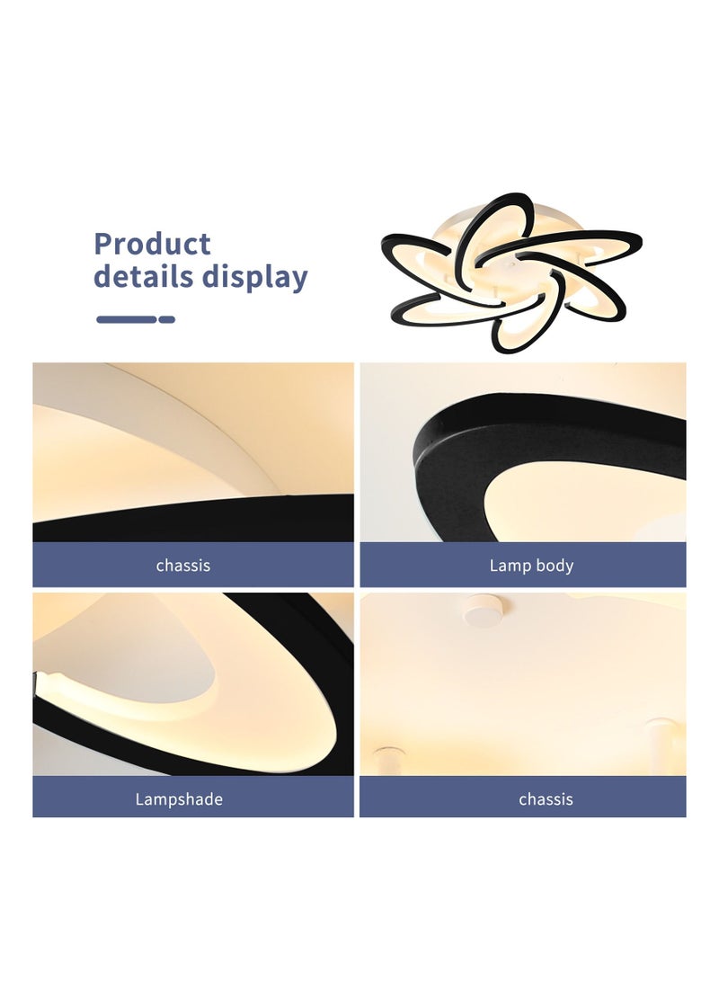 Ceiling light with Remote Control Dimmable Black