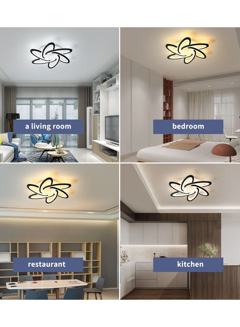 Ceiling light with Remote Control Dimmable Black