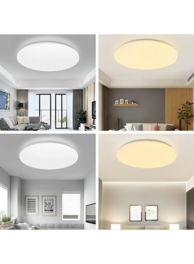 Round LED Ceiling Light Fixture Modern Simple Ultra-thin White Light Flush Mount Ceiling Lamp for Bedroom Living Room Dining Room Kitchen Island Hallway