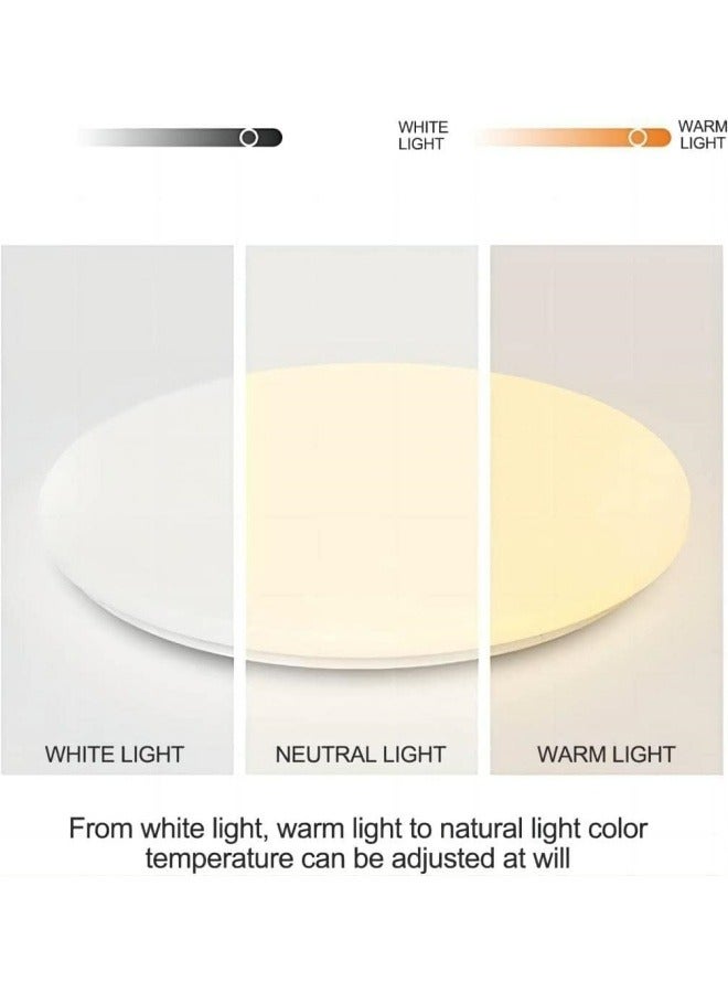 Round LED Ceiling Light Fixture Modern Simple Ultra-thin White Light Flush Mount Ceiling Lamp for Bedroom Living Room Dining Room Kitchen Island Hallway