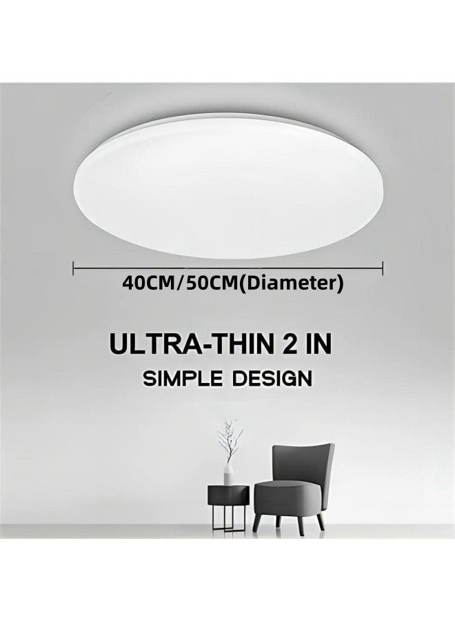 Round LED Ceiling Light Fixture Modern Simple Ultra-thin White Light Flush Mount Ceiling Lamp for Bedroom Living Room Dining Room Kitchen Island Hallway