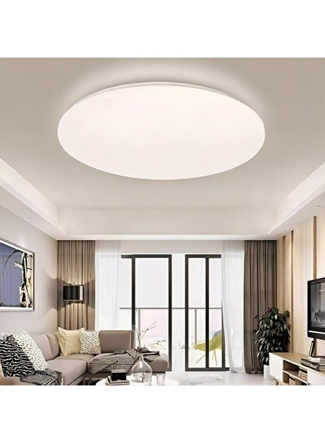 Round LED Ceiling Light Fixture Modern Simple Ultra-thin White Light Flush Mount Ceiling Lamp for Bedroom Living Room Dining Room Kitchen Island Hallway