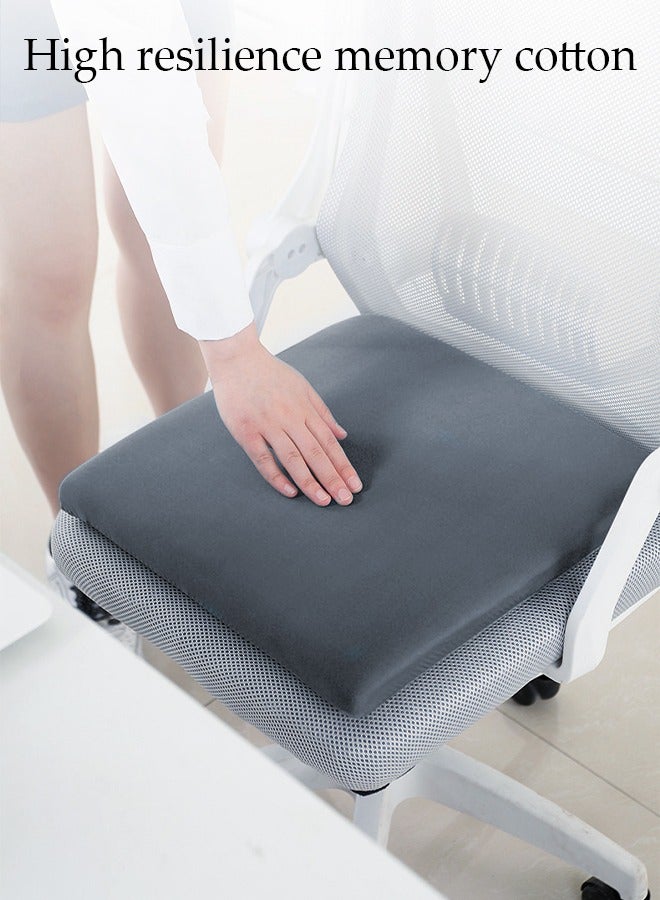 Cooling Seat Cushion Memory Foam Non Slip Ice Silk Cushion Breathable Chair Cushion High Resiliency Seat Cushion for Sciatica and Lower Back Pain Relief, Comfortable Coccyx Cushion for Home Office