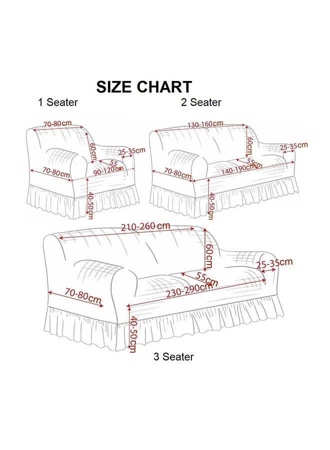 7 Seater (3+2+1+1) Super Stretchable Anti-Wrinkle Slip Resistant Sofa Cover Set Grey 110x470cm