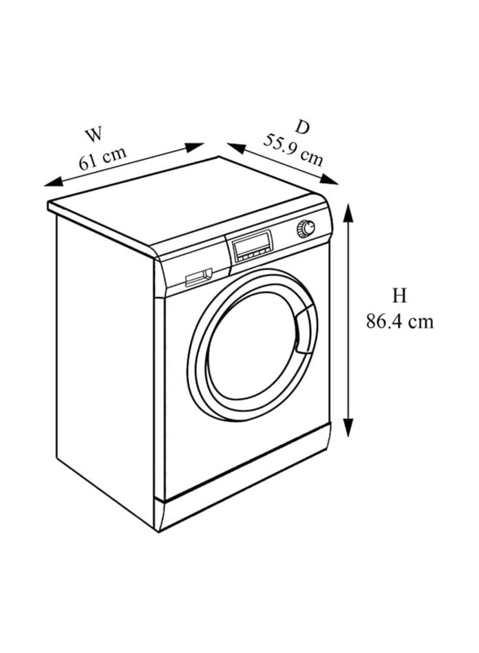 Waterproof Front Load Washing Machine Cover Compatible for LG 8 kg & 9 Kg Grey