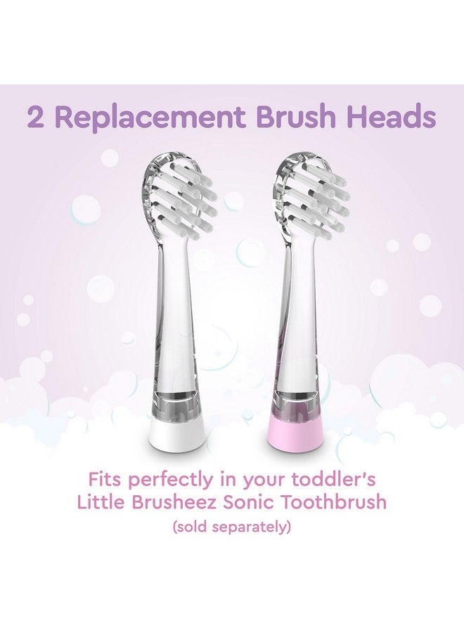 Rusheez® 2Pack Replacement Brush Headssafe & Gentle Electric Brush Heads For Ages 13 Toddlers’ Sonic Toothbrush (Lucky The Unicorn)