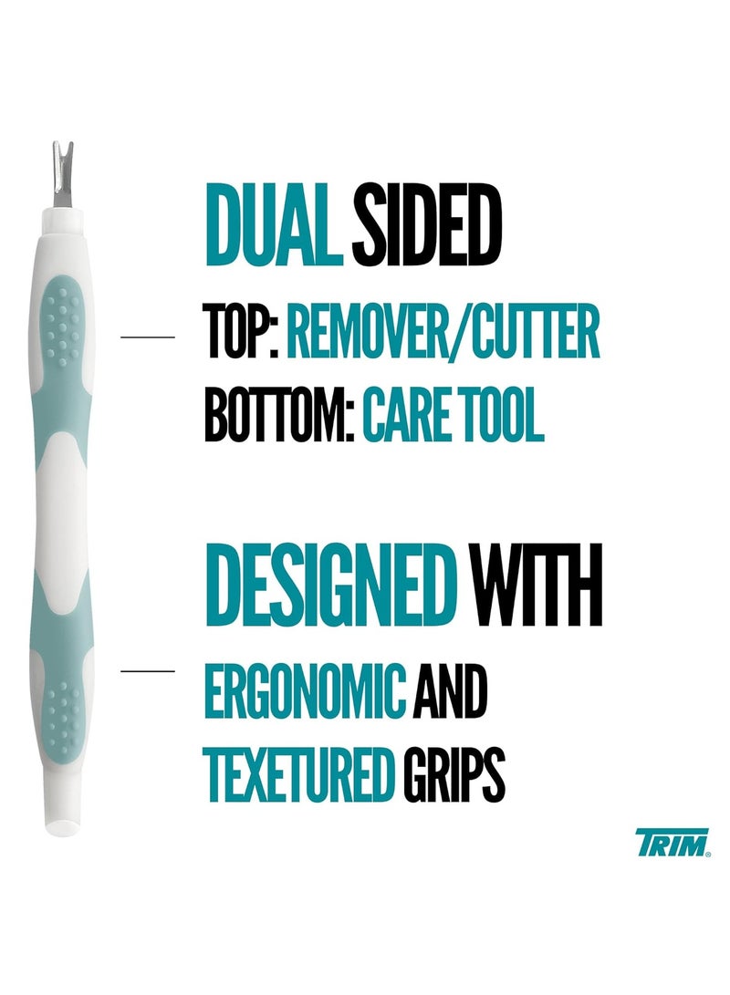 Trim Cuticle Pusher and Remover - Dual-Ended Cuticle Trimmer Tool for Manicures and Pedicures – Ergonomic Design with Non-Slip Grip – Nail Care Essential