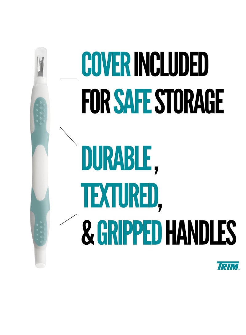 Trim Cuticle Pusher and Remover - Dual-Ended Cuticle Trimmer Tool for Manicures and Pedicures – Ergonomic Design with Non-Slip Grip – Nail Care Essential