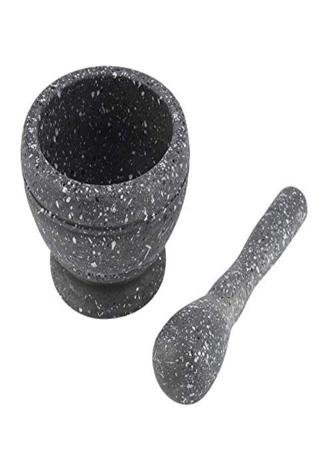 Mortar Pestle Set -Mortar Pestle Manual Plastic Garlic Grinder Spices Herbs Mortar Pestle Set Grinding Bowl Kitchen Tool(Schwarz) (Color : Schwarz)