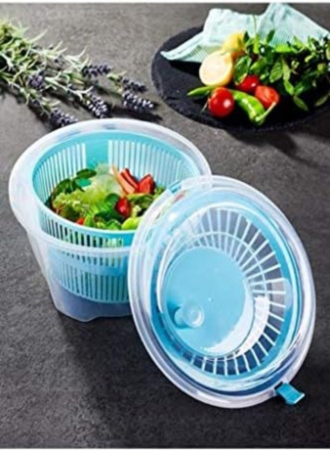 Large Lettuce Dryer Easy Spin Large Vegetable Washer Manual Salad Spinner Vegetable Dryer Plastic Sieve Durable Colander