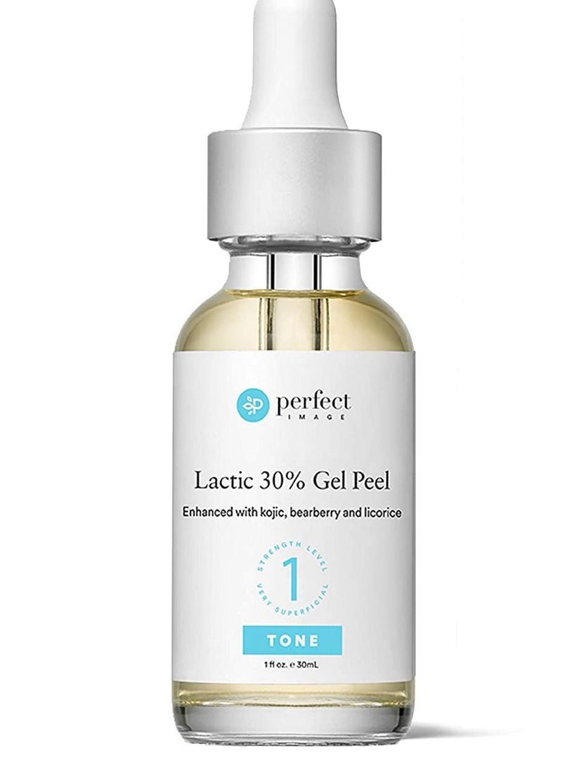 Lactic 30% Gel Peel, Chemical Peels for Face Scars, Chemical Exfoliant for Face, Strength Level 1, 1.0 fl oz