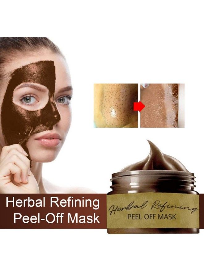 Peel Off Face Masks Peeloff Blackhead Mask Blackhead Remover Mask Herbal Mask Cream Deep Cleaning Facial Mask Pore Shrinking Acne And Oil Control For Face & Nose（120G）