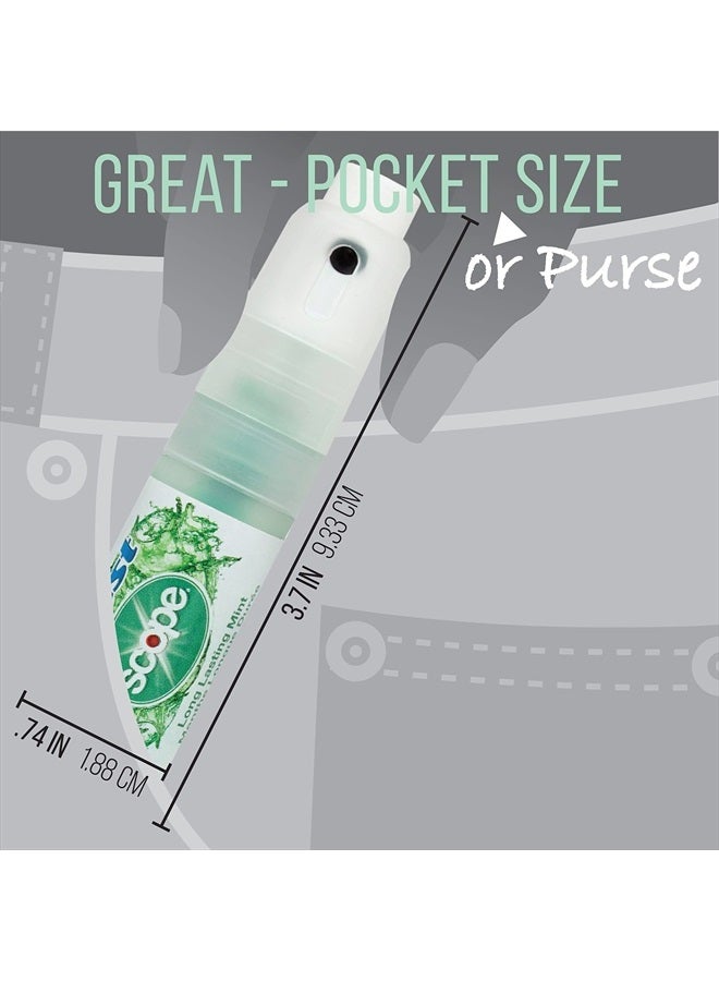 Scope | One 4-Pack of Mint Breath Mist Sprays (4 Total Sprays) - 0.24 Ounce (7mL) - Made in an FDA Audited USA Facility