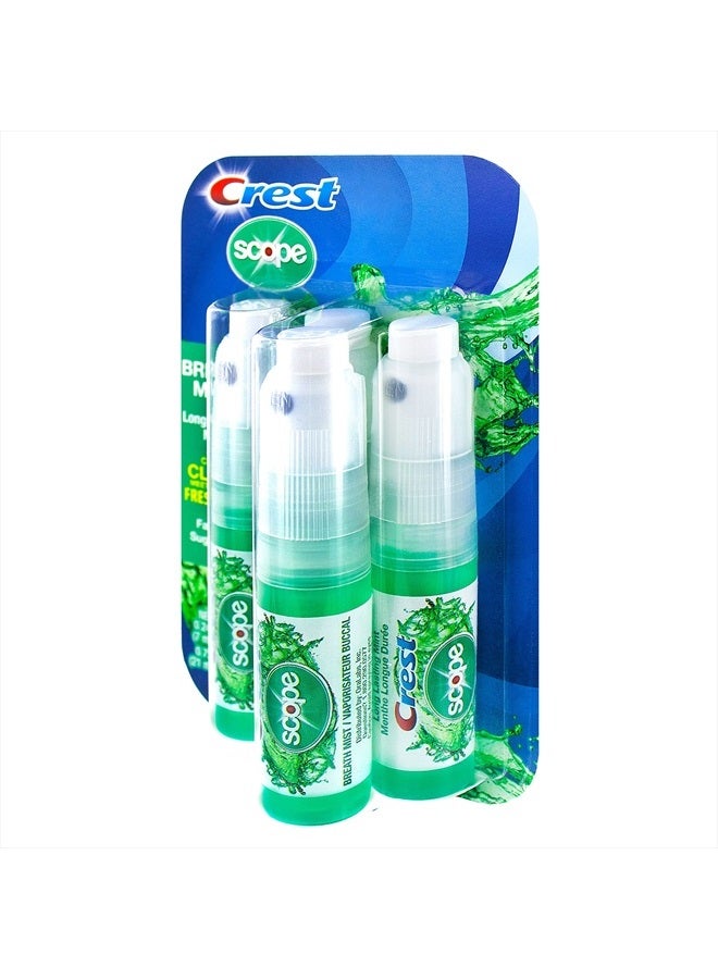Scope | One 4-Pack of Mint Breath Mist Sprays (4 Total Sprays) - 0.24 Ounce (7mL) - Made in an FDA Audited USA Facility