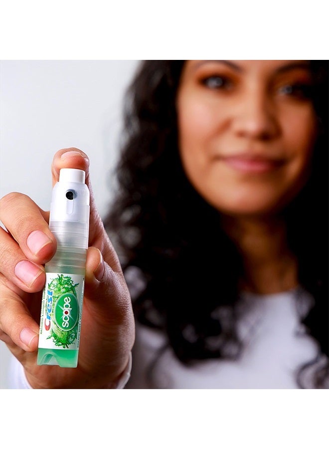 Scope | One 4-Pack of Mint Breath Mist Sprays (4 Total Sprays) - 0.24 Ounce (7mL) - Made in an FDA Audited USA Facility