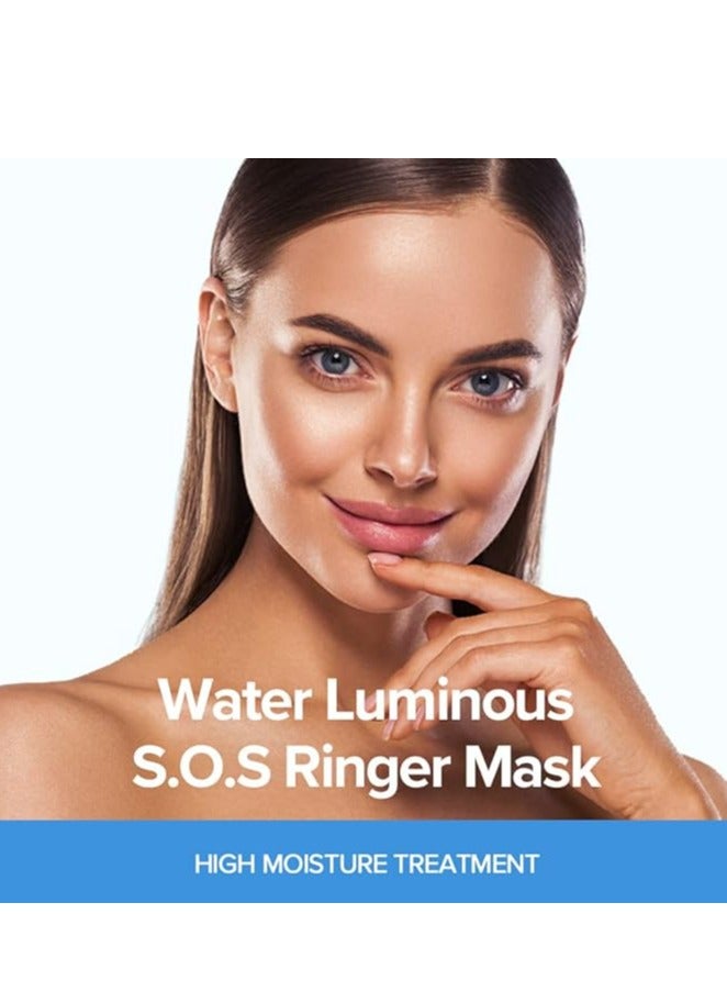JMsolution Water Luminous S.O.S Ringer Mask Black Skin Care Face Mask- Korean Facial Skincare-5-layer High Intensive Moisture for all skin- 10 sheets X 1.24 fl oz