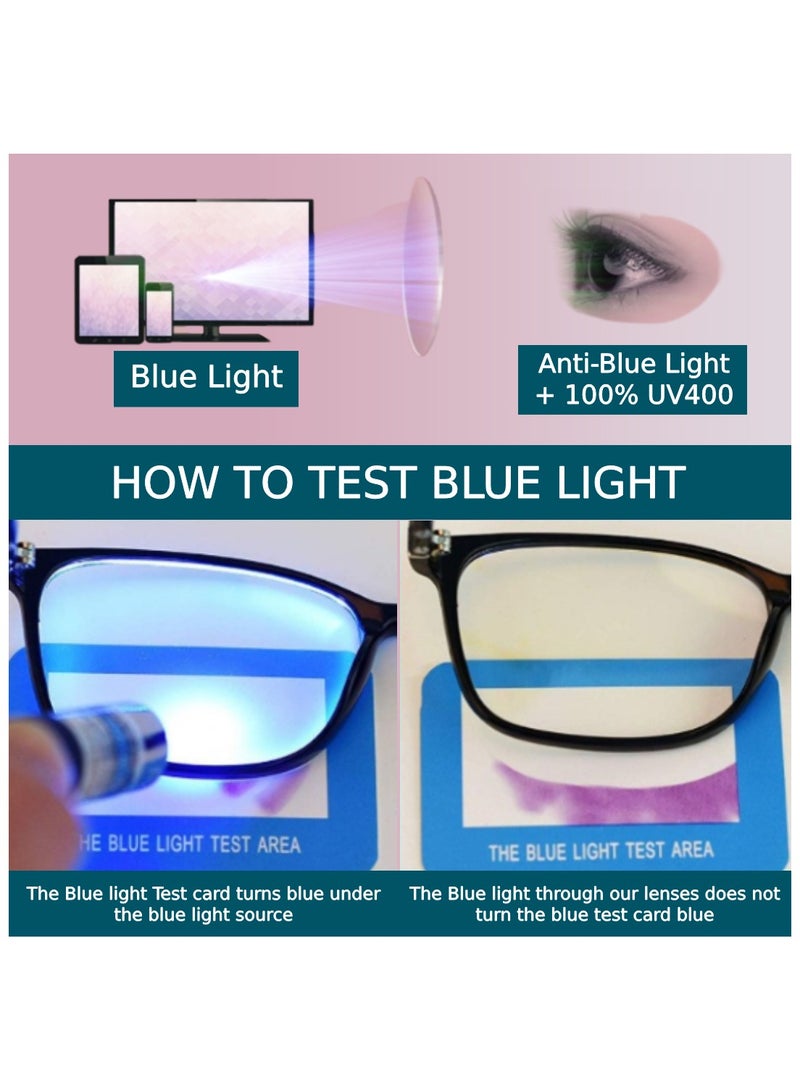 Blue Light Blocking Optical Eyeglasses - Stylish Oversized Diamond Frames, Clear Lens, Polarized. Top-rated Bluelight Protection for Reading, Work, & Screen Time. Vintage-Inspired, Lightweight Design