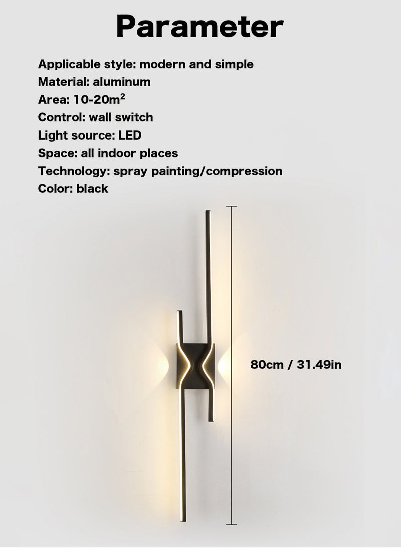 （Warm light-80CM）Modern wall lights Home appliances Nordic style long lumen home decoration Bedroom dining room TV wall lighting fixtures，wall lamp