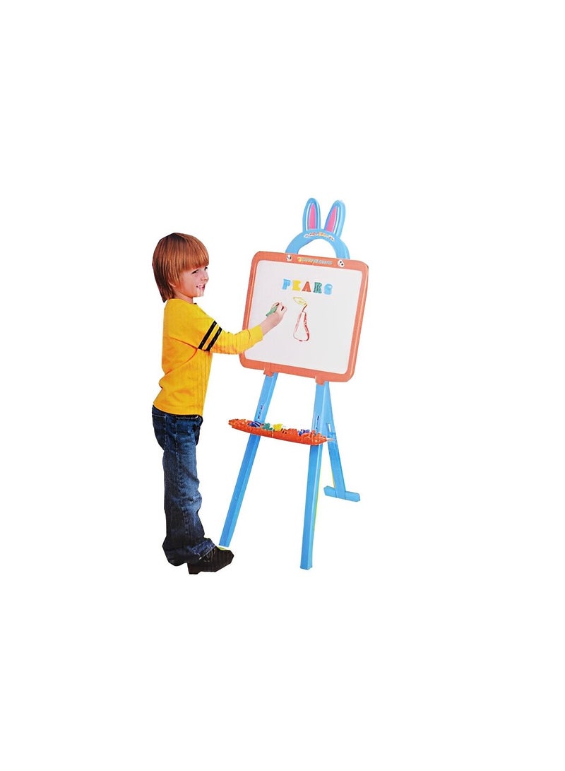 Kids 3 in 1 Easel Whiteboard and Magnetic Chalkboard with Learning Accessories