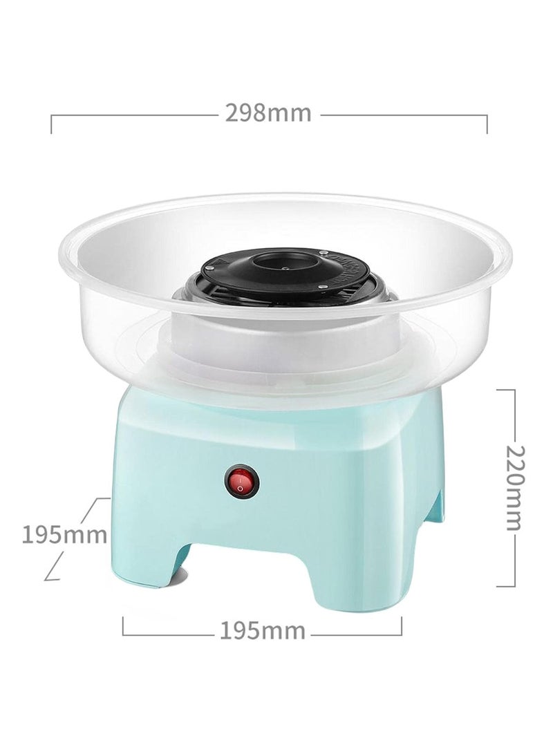 Cotton Candy Maker Machine, Portable Countertop Cotton Candy Maker with Splash-Proof Circle, Sugar Scoop for Kids birthday Party (Green)