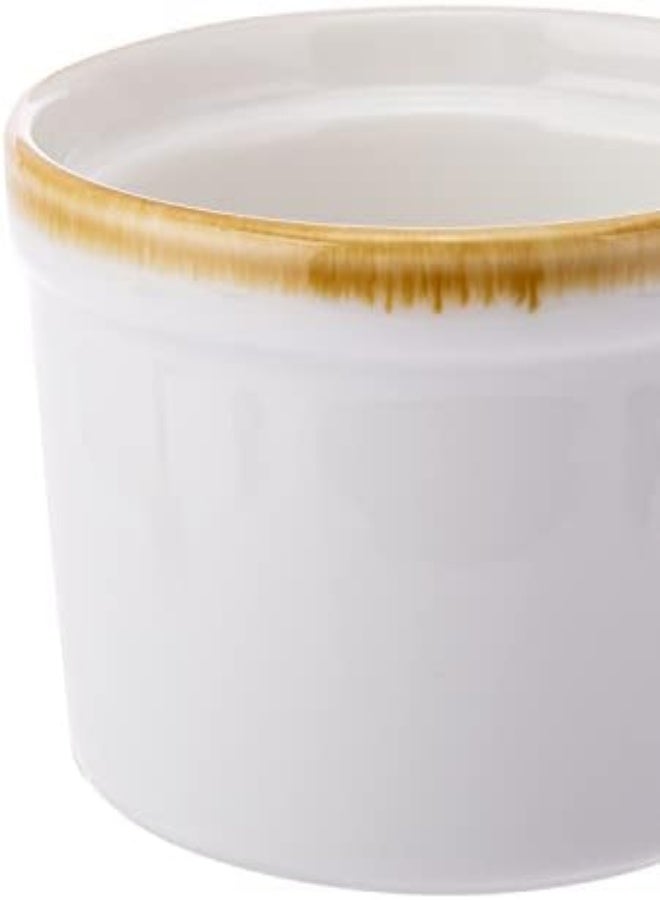 Akdc Lined Ramekin 9Cm X 9Cm X 5Cm White