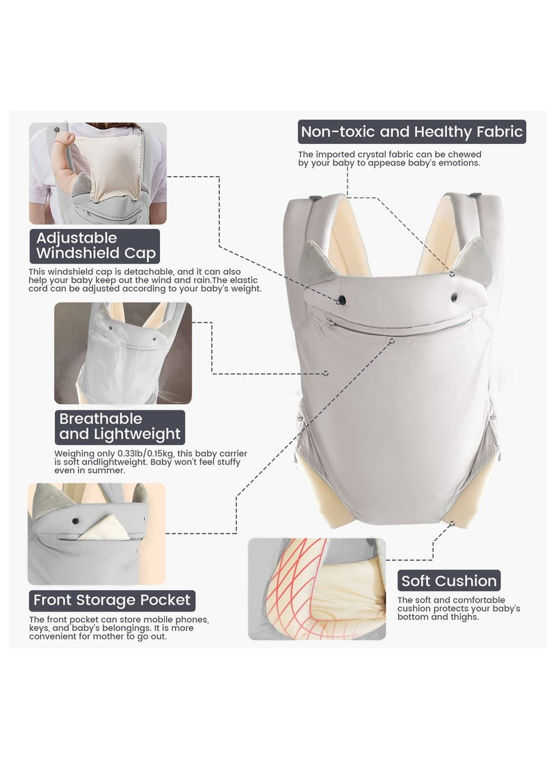 Baby Carrier With Pocket 4-In-1 Easy To Wear Adjustable Breathable Carrier Slings Perfect For Newborn To Infants Up To 15Kg Toddlers