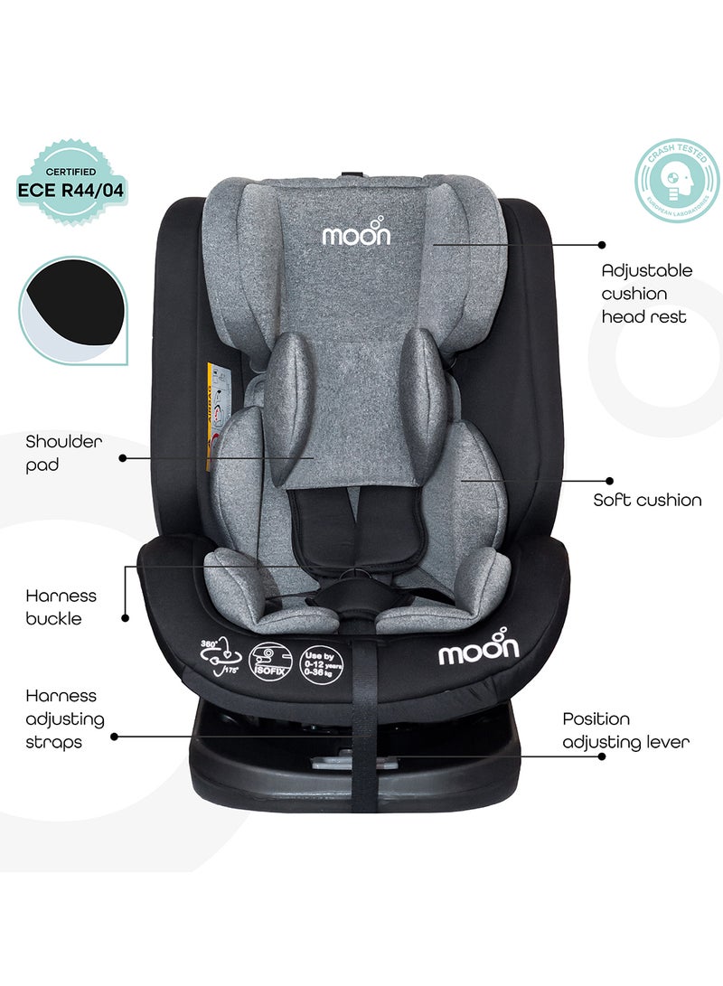 Rover -Baby/Infant Car seat Group:(0+,1,2,3) (0-12 years) 360° Rotate - Black