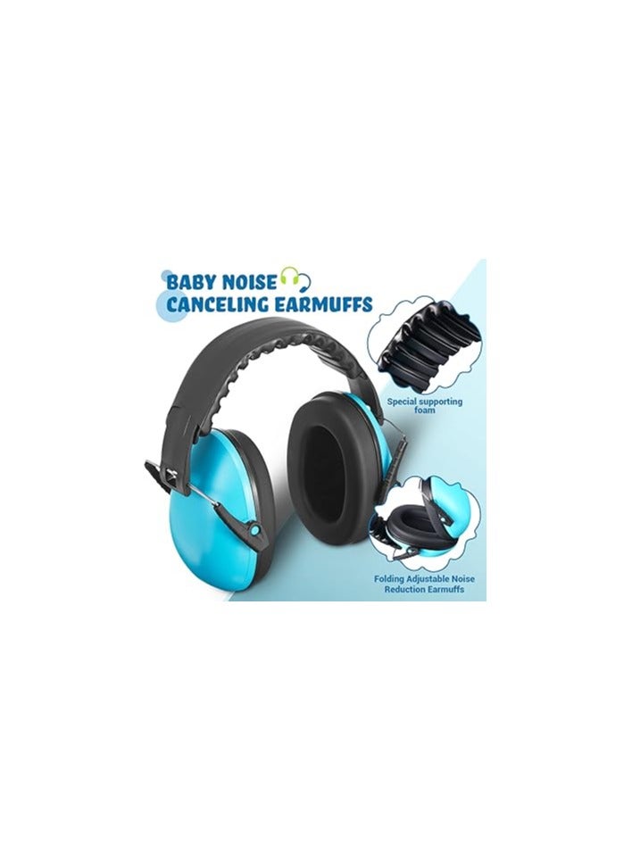 Kids Ear Protection Noise Canceling Headphone, 2 Pieces Adjustable Hearing Protection Earmuffs, Kids Toddler, Adjustable, For Most Occasions, Such As Concerts, Airplanes, Music Events, Cinemas