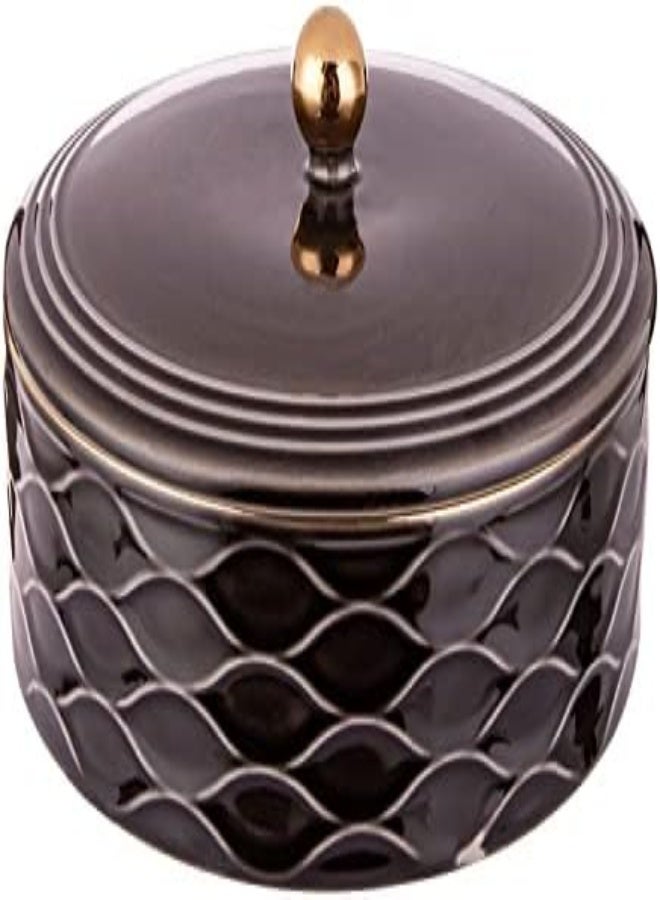 Akdc Nazzar Round Candy Box L(28Cm) Xw(28Cm) Xh(6Cm) Brown