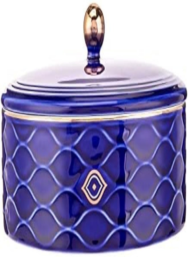 Akdc Nazzar Round Candy Box L(28Cm) Xw(28Cm) Xh(6Cm) Blue