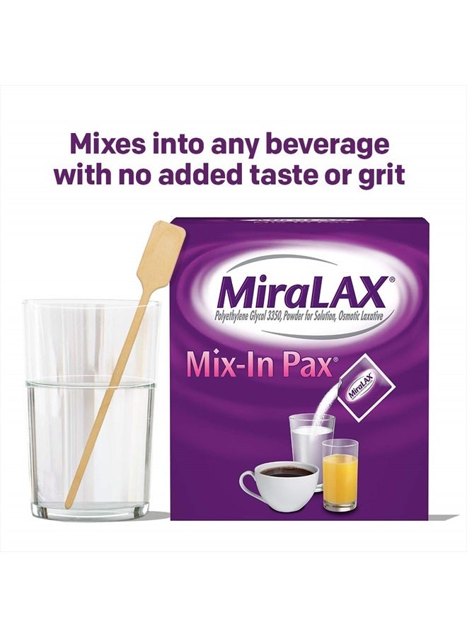 Mix-In Pax, Single Dose Packets, Unflavored/Grit Free Laxative Powder, 10 Count