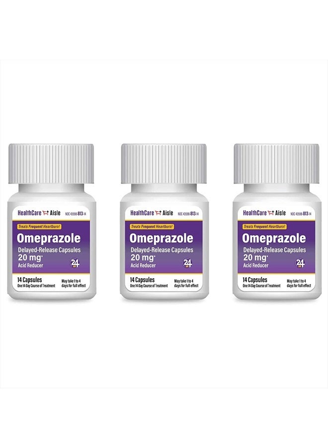 Omeprazole 20 mg, 42 Delayed-Release Capsules - Acid Reducer, 42 Count - Pack Of 1