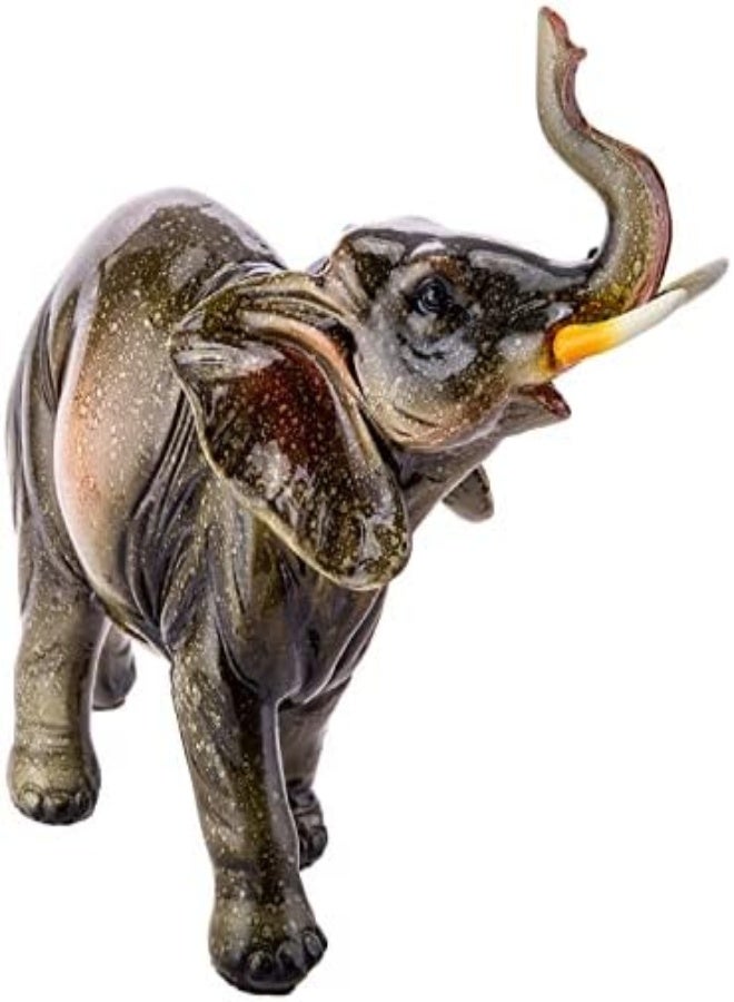 Akdc Polyresin Elephant L(22Cm) Xw(9Cm) Xh(21Cm) Brown