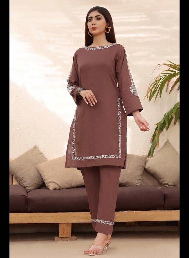 Beautiful Rayon Fabric straight kurti with pant