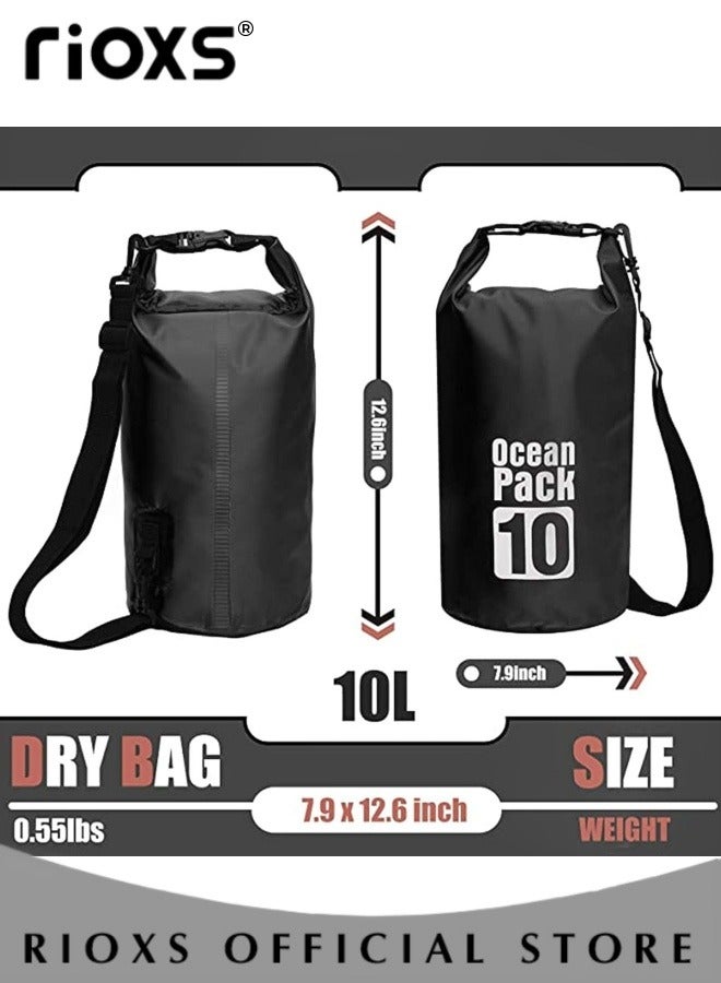 Foldable Storage Waterproof Dry Bag Beach Swimming Bag Fit for Kayaking Beach Rafting Boating Hiking Camping and Fishing with Universal Waterproof Phone Pouch Cellphone Dry Bag