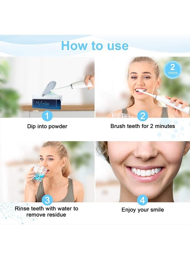 Teeth Whitening Powder for Tooth Whitening, Toothpaste Natural Powder Teeth Whitener, Enamel Safe Whitening Tooth Cleaning Powder, Tooth Stain Remover and Polisher, Fresh Mint