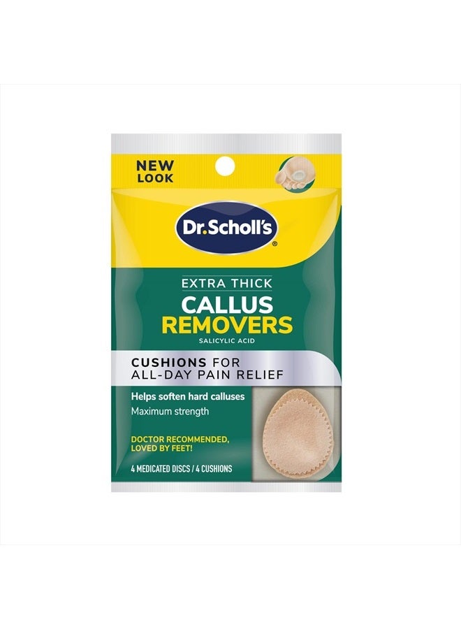 Extra Thick Callus Remover, 4ct // Helps Soften Hard Calluses and Cushions for All-Day Pain Relief