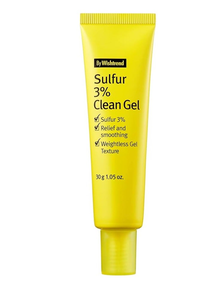 BY WISHTREND] Sulfur Clean Gel 30g, breakout, trouble treatment