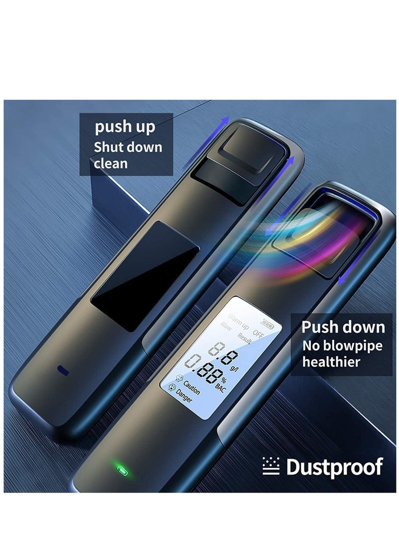 Portable rechargeable Breathalyzer with Digital LED display for quick and accurate booze testing suitable for personal or professional use