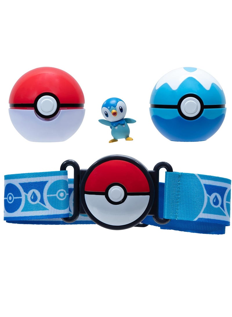 Pokemon Clip 'N' Go Piplup  Poke Ball Belt Set