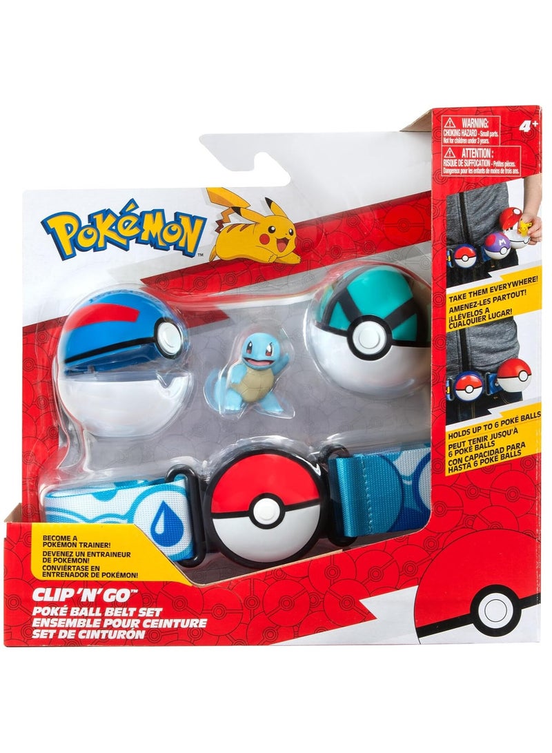 Pokemon Clip 'N Go Squirtle Poke Ball Belt Set