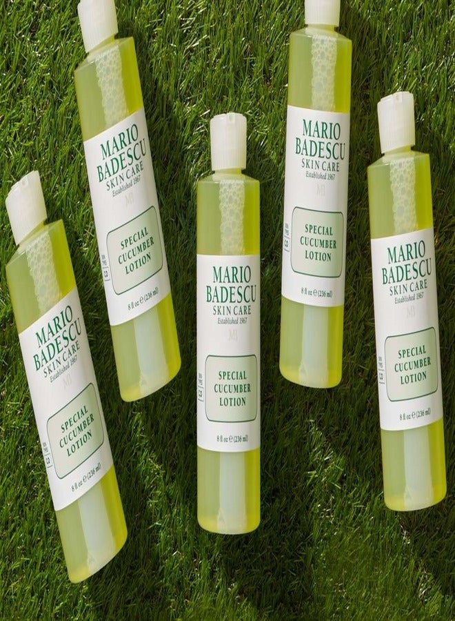 Mario Badescu Special Cucumber Lotion | Non-Drying & Non-Irritating Facial Toner for Removing Excess Oil & Drying Up Breakouts | Revitalizing, Clarifying Astringent for Face 236ml