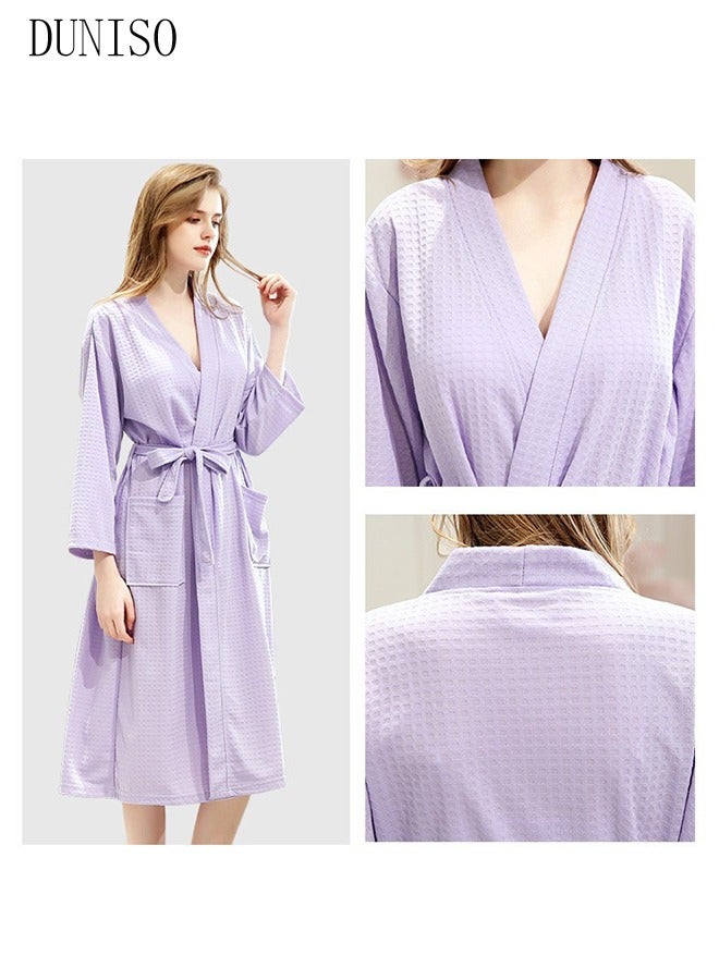 Women's Robe Lightweight Soft Kimono Robes Loungewear with Long Sleeve Side Pockets Sleepwear Spa Robe Nightwear Nightgown Women Water Bathrobe Bridesmaid Robes Dressing Gown Autumn Robe