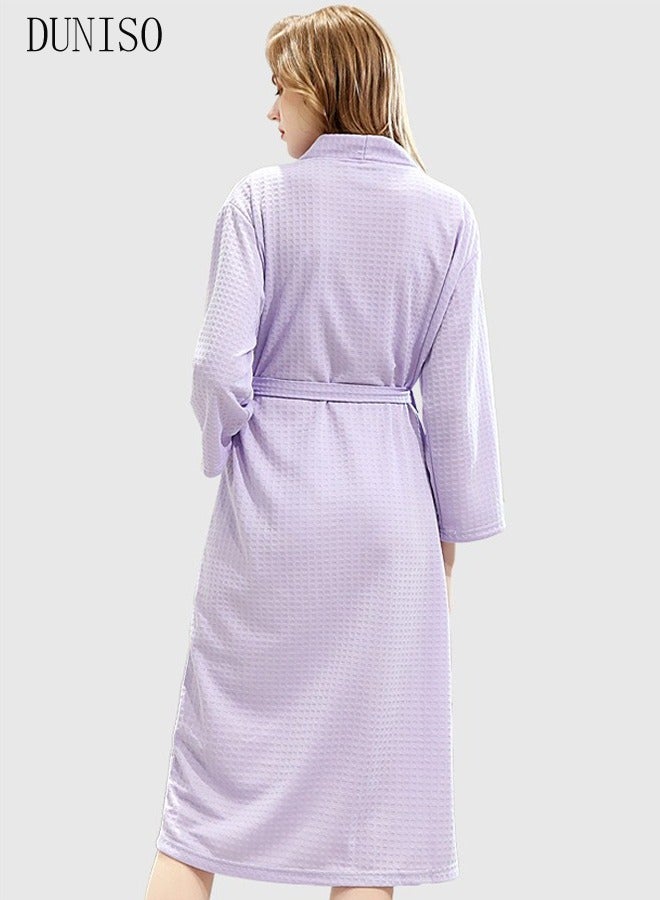 Women's Robe Lightweight Soft Kimono Robes Loungewear with Long Sleeve Side Pockets Sleepwear Spa Robe Nightwear Nightgown Women Water Bathrobe Bridesmaid Robes Dressing Gown Autumn Robe