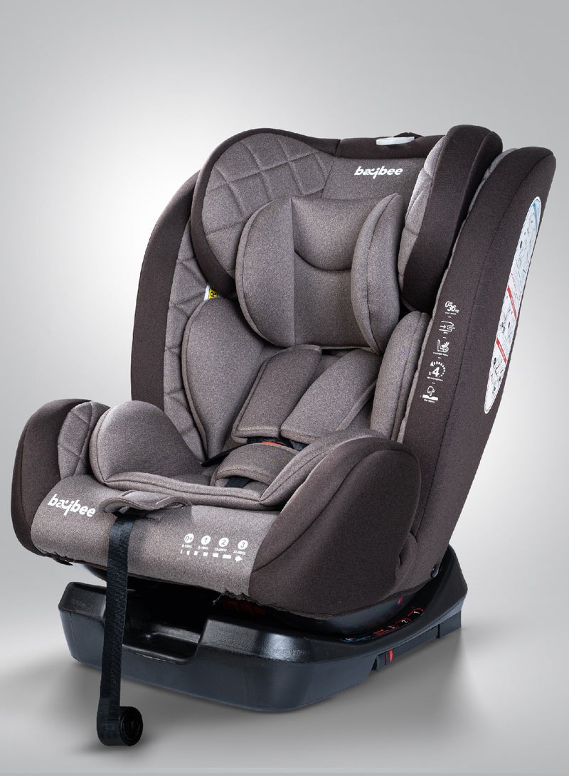 Convertible Car Seat for Baby 0 to 12 Years with ISOFIX, 3 Position Recline, Headrest Adjustable ECE R44/04 Safety Certified Travel Baby Car Seat for Toddlers Kids Boys Girls Brown