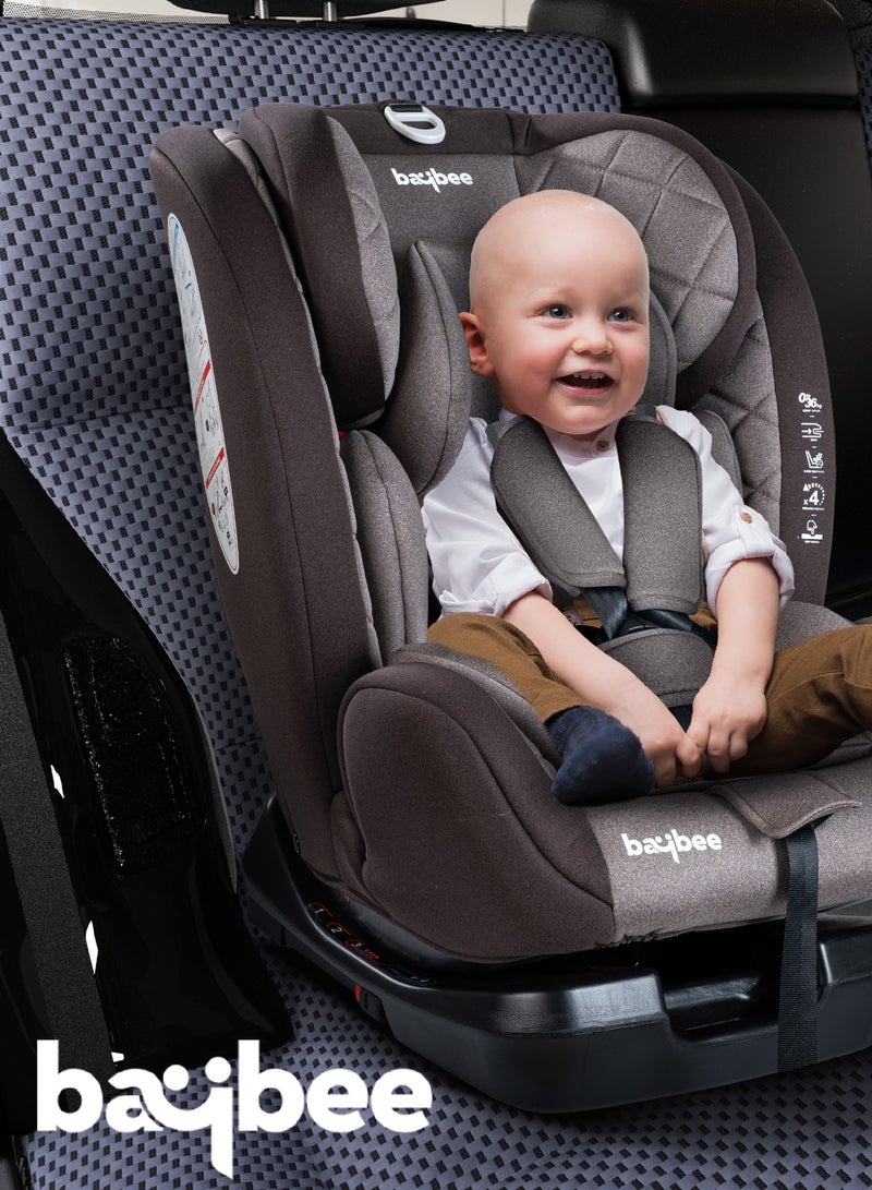 Convertible Car Seat for Baby 0 to 12 Years with ISOFIX, 3 Position Recline, Headrest Adjustable ECE R44/04 Safety Certified Travel Baby Car Seat for Toddlers Kids Boys Girls Brown